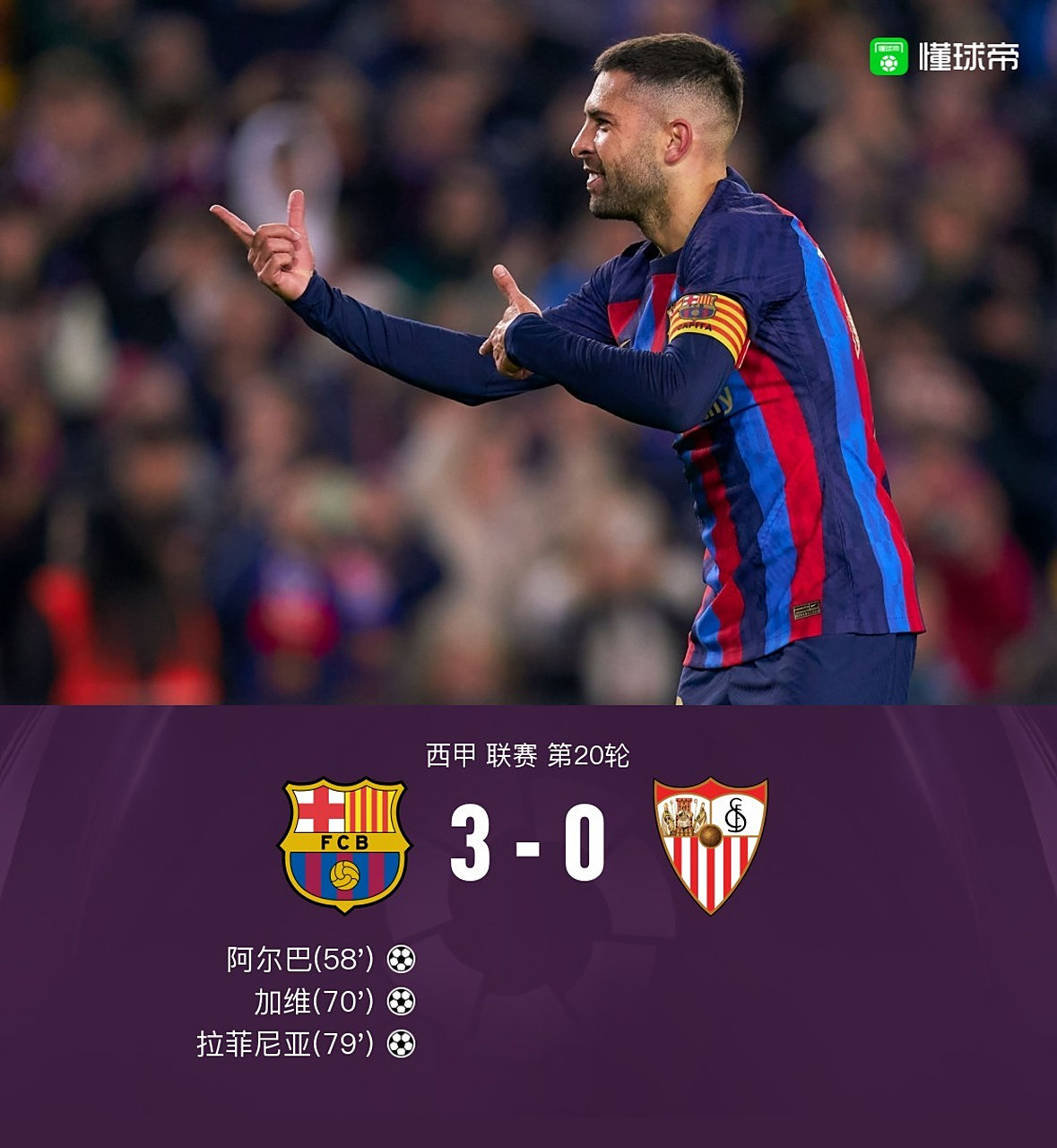 阿尔巴努力获胜，巴塞罗那轻取对手