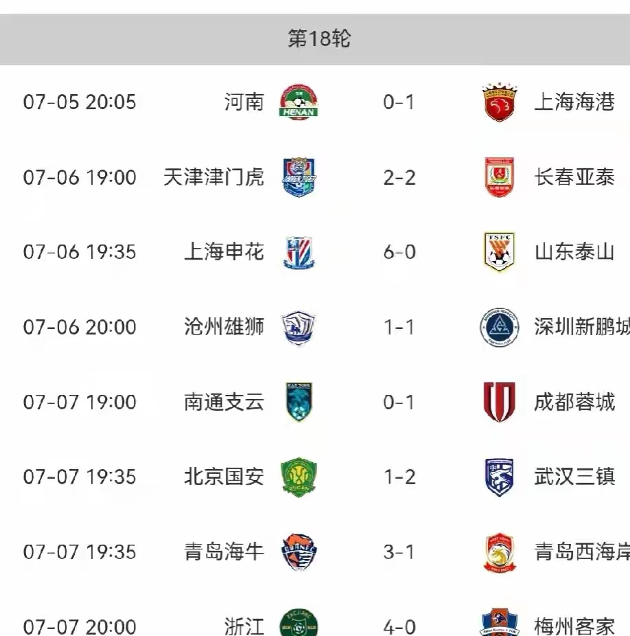 关于上海绿地申花客场失利，积分榜下滑的信息